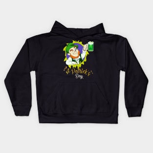 get beer happy st patricks day Kids Hoodie